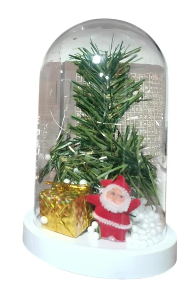 Led Işıklı Fanus İçinde Noel Baba Yılbaşı ürün görseli 1