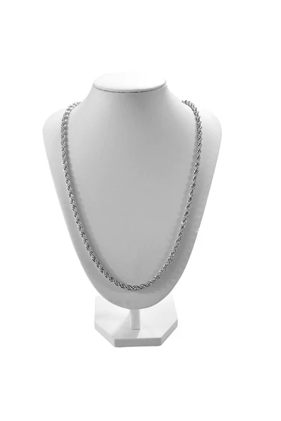 925 Ayar Gümüş Burgu Zincir Unisex Kadın Erkek Kolye - Resim 2