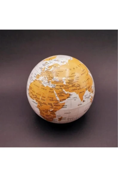 360 Işıklı Pilli Dönen Dünya Küresi Kahverengi ürün görseli 1
