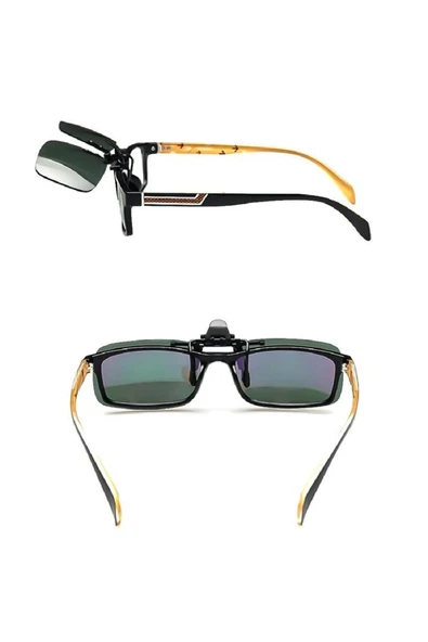 Polarize Güneş Gözlüğü Üzerine Takılabilir Araç Gece Görüş Gözlük - Resim 8