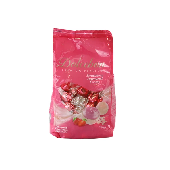 Dolcebon Çilek Aromalı Kremalı Praline 1000 Gr. (1 Paket) - Resim 2