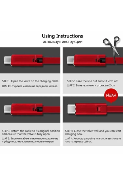 Apple iPhone 2.1A Yenilenebilir Kesilebilir USB Lightning Data ve Hızlı Şarj Kablosu - Resim 2