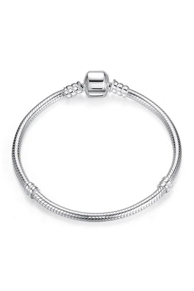 925 Ayar Charm Uyumlu Klasik Yılan Zincir Gümüş Bileklik Sevgililer Günü Hediyelik ürün görseli 1