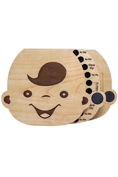 Erkek Bebek Süt Dişleri Göbek Bağı Ve Saç Saklama Anı Albüm Kutusu Bebek Hediyesi ürün görseli 1