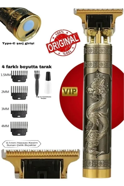 Dragon Profesyonel Saç Sakal Ense Çizim Tüm Vücut Tüyü Lazer Öncesi Tıraş Makinesi ürün görseli 1