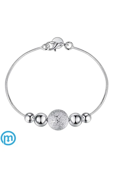 Top Desenli 925 Ayar Gümüş Kadın Bileklik ürün görseli 1