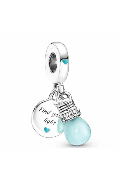 Bileklik Ve Kolye Uyumlu Sallantılı Gümüş Kaplama Charm ürün görseli 1