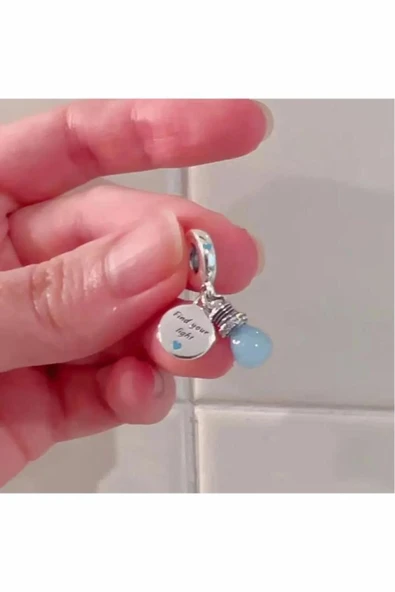 Bileklik Ve Kolye Uyumlu Sallantılı Gümüş Kaplama Charm - Resim 2