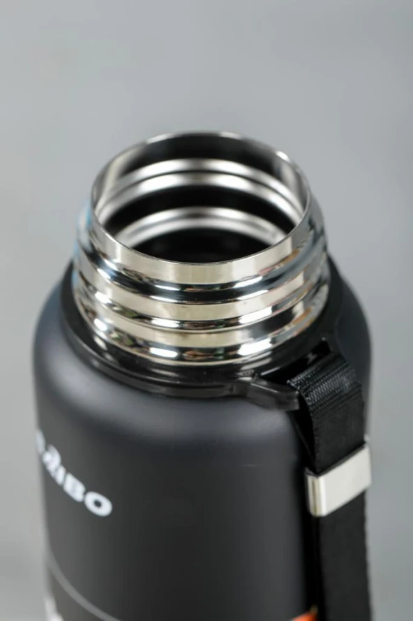 Kapris Saıbo 1 Litre Çift Katlı Çelik Termos Siyah - 3