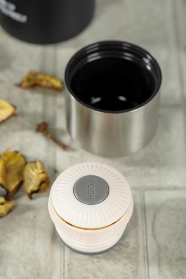 Kapris Saıbo 1 Litre Çift Katlı Çelik Termos Siyah - 5