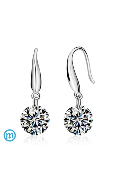 Gümüş Kaplama Taşlı Zirkon Küpe ürün görseli 1