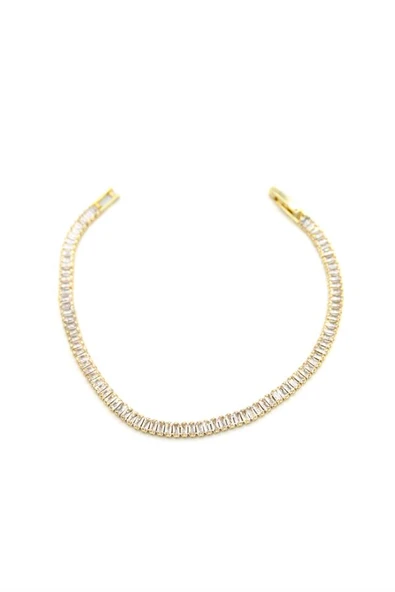 Baget Taşlı Bileklik - Altın ürün görseli 1