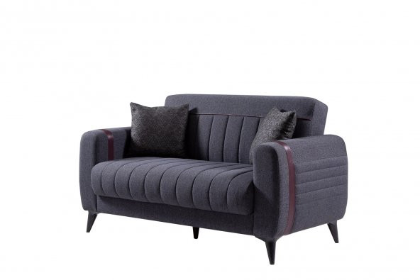 İPEK MOBİLYA Majör 2li Kanepe ( Koyu Gri ) - 2