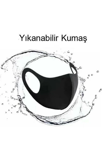 Filtre Nano Teknoloji Siyah Kalın Kumaş Yıkanabilir Yüs Virüs Maskesi - Resim 4