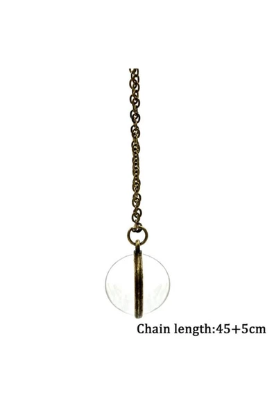 Çift Taraflı Unisex Bay Galaksi Cam Küre Kolye-bronz - Resim 3