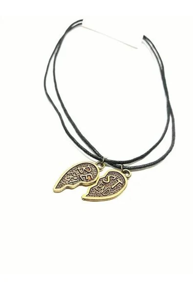 Best Friend 2li 2 En Iyi Arkadaş Deri İpli Kolye Arkadaşlık Kolyesi Arkadaşa Hediye - Resim 2