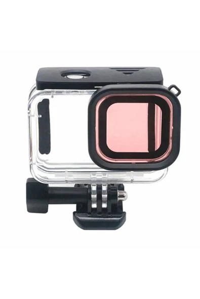 Gopro Hero 12 11 10 9 Için 60m Sualtı Su Geçirmez Kılıf Muhafaza Housing Ve Lens Filtresi - Resim 6