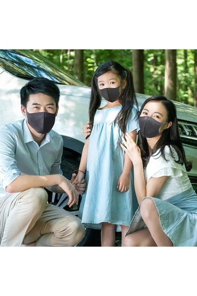 Filtre Nano Teknoloji Siyah Kalın Kumaş Yıkanabilir Yüs Virüs Maskesi - Resim 2