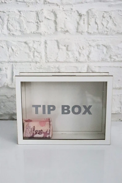 Ahşap Özel Yapım Beyaz Tıp Box- Kumbara ürün görseli 1