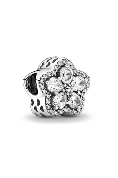 Bileklik Ve Kolye Için Işıltılı Kar Tanesi Pave Charm ürün görseli 1