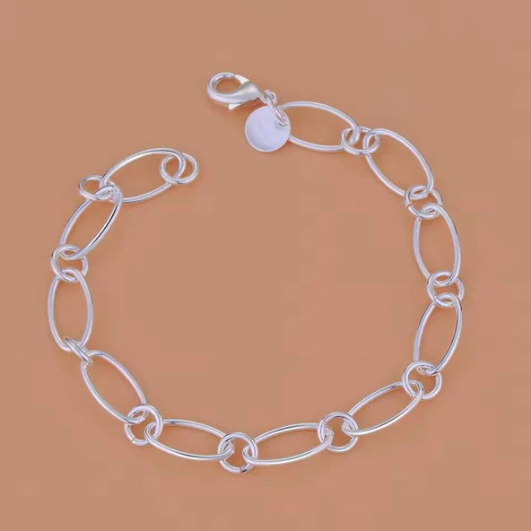 925 Ayar Gümüş Kadın Yunus Figürlü Bileklik – Zarif Hediyelik Takı - Resim 4