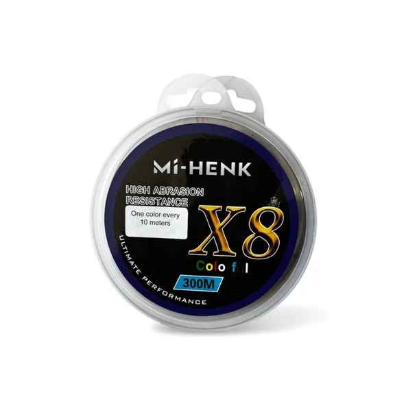 Mi-Henk 8X 300m Multicolor İp - Örgü Misina  2.0 pe 0,23 mm 13,6 kg ürün görseli 1