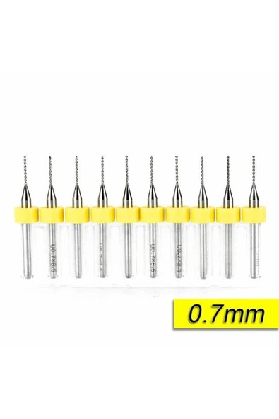 10 Parça 0.7 Mm Dremel Karbür Delme Mikro Matkap Ucu - Resim 2