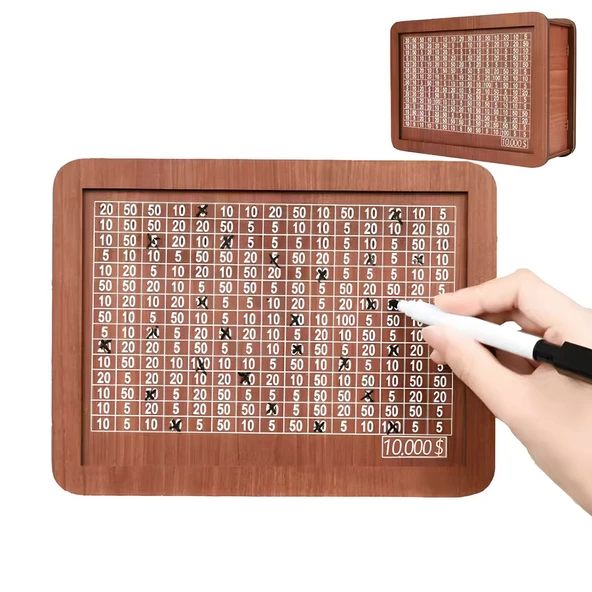 10.000 TL Hedefli Ahşap Kumbara – Parabox Tasarım, Para Biriktirme Kutusu, Motivasyon Kutusu, Hedef Kumbara - Resim 2