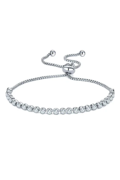 Avusturya Kristali Taşlı Su Yolu Ayarlanabilir Asansörlü 925 Ayar Gümüş Bileklik ürün görseli 1