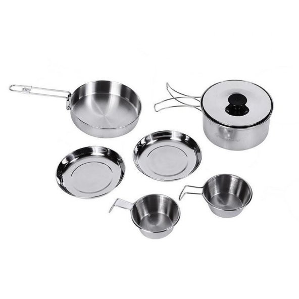 KINGCAMP BACKPACKER III SILVER YEMEK SET (2 KISI) - 5