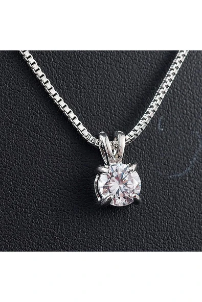 925 Ayar Gümüş Kristal Taşlı Zincirli Kolye | Şık ve Zarif Kadın Kolye Modeli - Resim 2