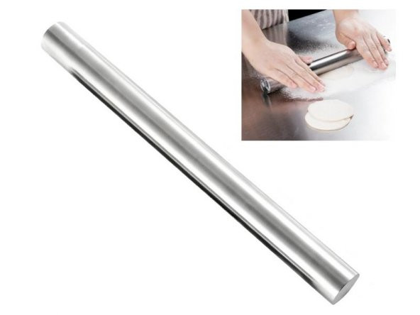 80 CM Paslanmaz Alüminyum Oklava Pratik Hamur Yufka Açma Oklavası 80 Cm - 4