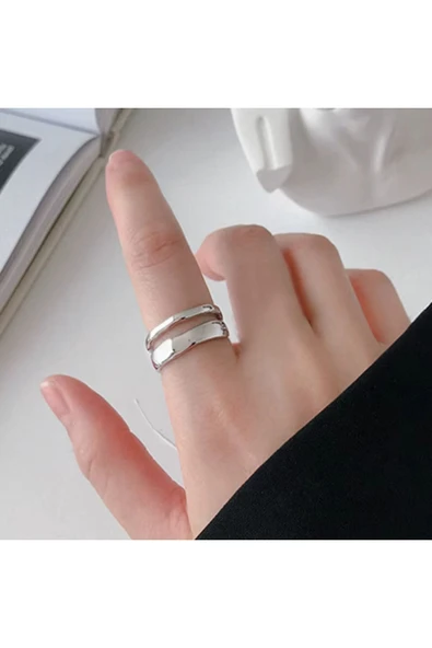 925 Ayar Gümüş Boyutlanabilir Kadın Yüzük ürün görseli 1