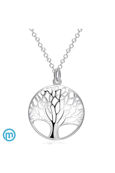 925 Ayar Gümüş Hayat Ağacı Figürlü Kolye Hediyelik - Resim 2