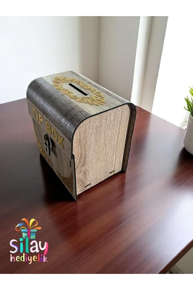 Ahşap Aynalı Pleksili Tip Box Kumbara Ve Bahşiş Kutusu Tipbox - Resim 6