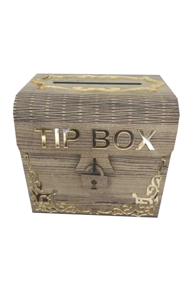 Ahşap Aynalı Pleksili Tip Box Kumbara Ve Bahşiş Kutusu Tipbox - Resim 8
