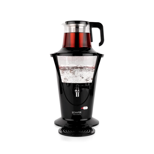 Schafer Tee Haus Yeni Nesil Elektrikli Cam Semaver-Siyah ürün görseli 1