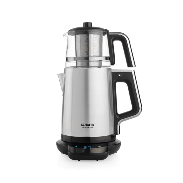 Schafer Teaform Plus Dijital Paslanmaz Çay Makinesi-Inox/Cam Demlik - Resim 2