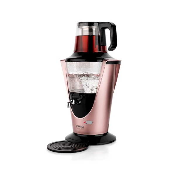 Schafer Tee Haus Yeni Nesil Elektrikli Cam Semaver-Rosegold - Resim 2