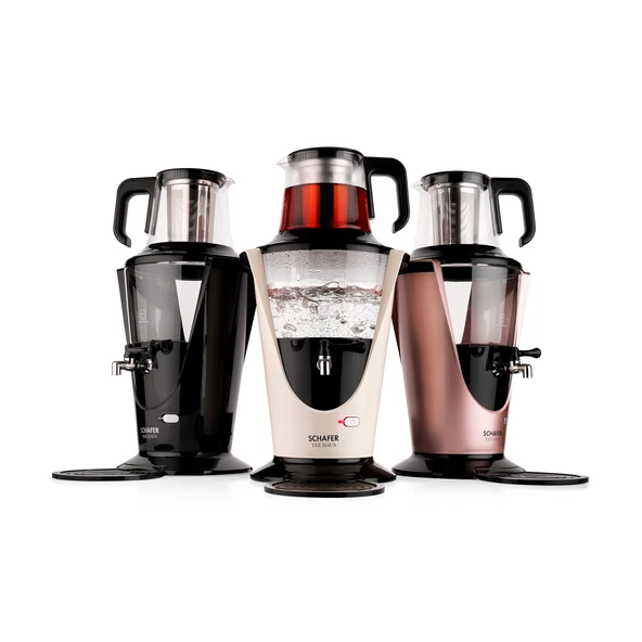 Schafer Tee Haus Yeni Nesil Elektrikli Cam Semaver-Rosegold - Resim 3