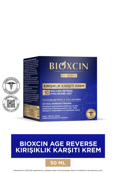 Bioxcin Age Reverse Kırışıklık Karşıtı Krem 50 ml - %10 Retinol, Kafein, Dolgunluk, Sıkılık - Resim 2