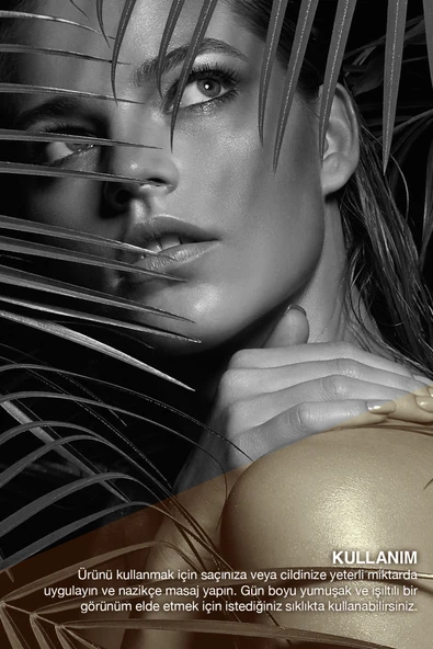 Gold On Skin Altın Parıltılı Kuru Yağ Saç Yüz Vücut Yağ Sprey 100 ml (Nemlendirir, Işıltı Verir) - Resim 3