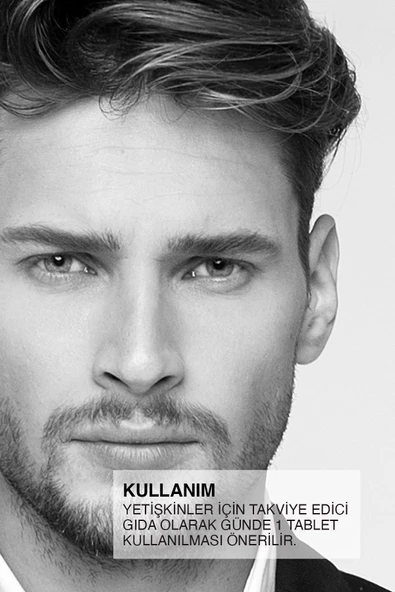 Bioxcin Mens Hair 30 Tablet - L Arginin Biotin Saw Palmetto L Carnitine Çinko L Sistein Keratin Bakır Iyot. - Resim 2