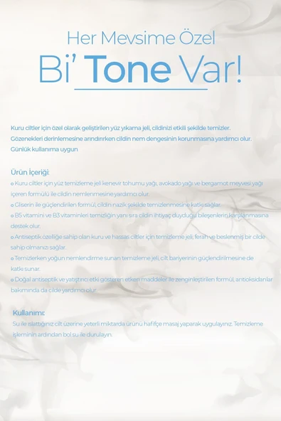 DERMATONE Skin Cleansing Gel For Dry Skin | Kuru Ve Karma Ciltler Için Nemlendirici Ve Bariyer Onarıcı Temizle - Resim 2