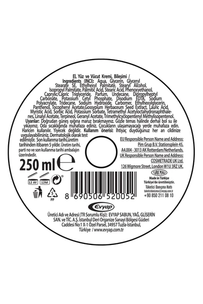 Arko Nem Yoğun Bakım Kremi Ekstra Nemlendirici 2x250 Ml - Resim 6