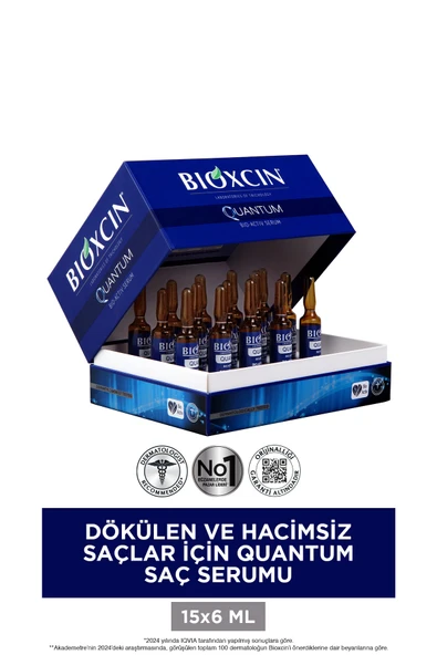 Bioxcin Quantum Ekstra Hacim & Bakım Serumu 15x6 - Dökülme Karşıtı İnce Saçlar İçin - Resim 2