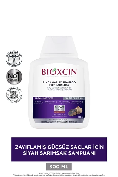 Bioxcin Saç Dökülmesine Karşı Siyah Sarımsak 300 ml 3 Al 2 Öde Şampuan - Resim 2