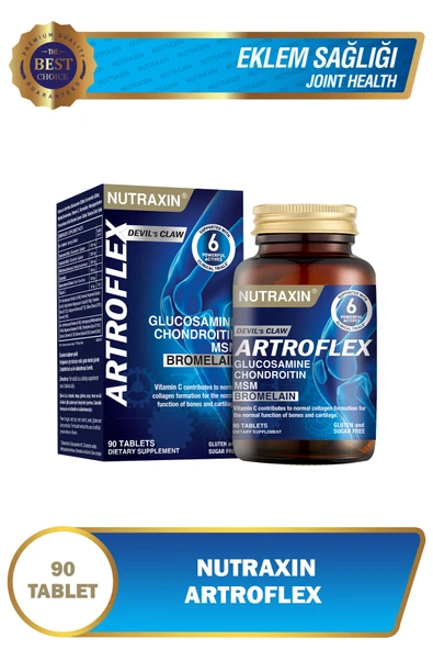 Nutraxin Artroflex 90 Tablet - Glukozamin Kondroitin MSM Bromelain Şeytan pençesi ürün görseli 1