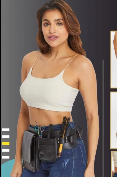 The Barber Shield Kuaför Bel Çantası Premium Suni Deri Makaslık ve Malzeme Kılıfı - Resim 3