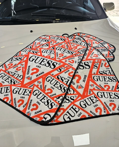 Guess Desenli Oto Paspas Leke Tutmaz Dekoratif Araç Paspası ürün görseli 1